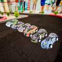 108PCS Race Car Party Favors - Themed Birthday Goodie Bags with Party Straws, Bubble Slap Bracelets, DIY Car Stickers, Pencil Caps