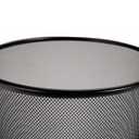 Seville Classics 2-Pack Steel Mesh Round Trashcan Wastebasket for Trash or Recycle in The Home, Office, or Garage, Black, 6 Gallon
