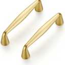 Ravinte 10 Pack 3 Inch Brushed Brass Kitchen Cabinet Handles Solid Zinc Alloy Cabinet Pulls Cupboard Hardware Drawer Handles