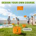 Bearwill Golf Bucket Game for Family, Adults and Kids Portable 6 Hole Golf Course with Balls and Flag, Outdoor Indoor Golf Yard Game for Park, Beach, Lawn, Camping