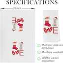 Christmas Westie Kitchen Towels Set - West Highland Terrier Gifts Waffle Decorative Dish Towels, Holiday Christmas Westie Dog Paw Tree Hand Towel for Kitchen Bathroom Decor, 16x24 Inch Set of 4