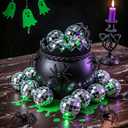 MTLEE 20 Pcs Disco Balls Decorations Party Decor Disco Ball Ornaments Mirror Mini Large Hanging with Rope for Wedding Festival Stage Prop(Silver, 2.4, 2, 1.6, 1.2 Inch)