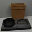 Non-Slip 8.2inch Ceramic Dog Food and Water Bowl for Large Breed Dogs, Pet Bowl for Replacement (Single Bowl, Black)