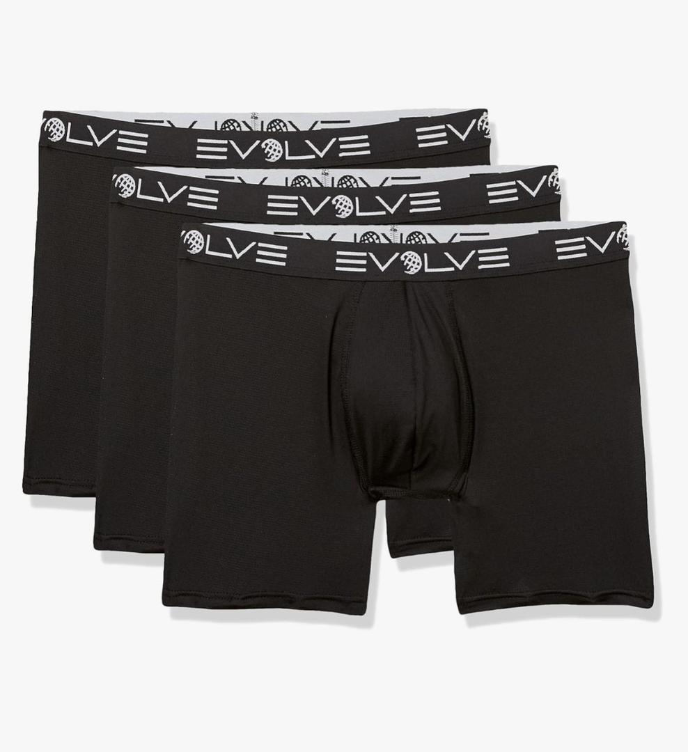 Evolve Men's Sport Mesh 3 Pack 6'' Boxer Briefs S