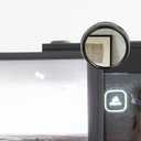Rearview Mirror for Desk Monitor Clip-on Magnifying Computer Mirror 3-Inch Acrylic Lens Enhance Office Visibility and Security Camera Coverage