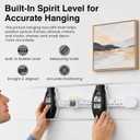 3-in-1 Picture Hanging Tool with Level, Ruler & Magnetic Nail Holder（black）