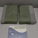 100% Blackout Linen Curtains 84 Inch Length 2 Panels Set Olive Green Luxury for Bedroom Windows Living Room Darkening Dark Green Thermal Insulated Drapes Nursery 7ft Long Back Tab Pleated Pocket