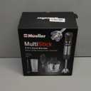 Mueller Multistick 800W 4-in-1 Immersion Blender Handheld, 12 Speed Hand Mixer - Turbo Boost, Heaviest Duty Copper Motor, Titanium Blades Hand Blender, Milk Frother Wand, Whisk, Beaker, Chopper, Grey (Grey)