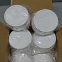 2 Dozen Regular Mouth Lids Mason Jar Lids Plastic Storage Caps for Mason Canning Jars and More, Standard, Dia 70mm, White