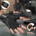 SIMARI Workout Gym Gloves for Men Women, Weight Lifting Gloves with Wrist Wrap Support, SBR Pad Grip for Full Palm Protection, for Exercise, Fitness, Dumbbells, Barbell, Climbing, Fingerless, Large