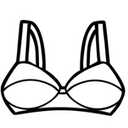 Tahiti Sky Blue Bra Top , Size: Small