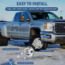 hightall 17 Wheel Simulators, 17" 8 Lug 5 Hand Holes Stainless Steel Hubcaps,Polished Surface,Bolts On Wheel Cover Set Compatible with 2011-2025 Chevy SILVERAD0 3500/GMC Sierra 3500 HD DRW, 17For 2001-2007GMC3500 2003-2021G3500/G30