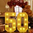 imprsv 3FT Block Marquee Numbers, Marquee Light Up Numbers 50th Birthday Decorations for Women, 50th Birthday Women Foam Board Anniversary Party Decorations Arch Kit (DIY)