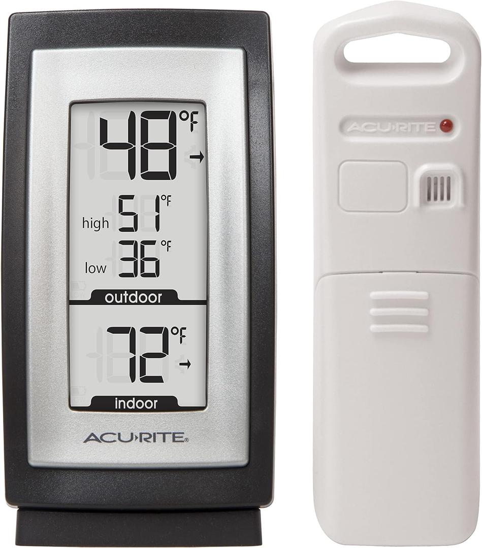 AcuRite 00831A2 Digital Thermometer with Indoor / Outdoor Temperature,Black