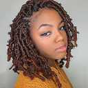 Niseyo 10 Inch Butterfly Locs Crochet Hair 6 Packs Pre Looped Handmade Distressed Faux Locs Crochet Braids (10 Inch - 6 Packs, T350)