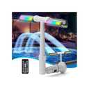 Pool Fountain with 8-Color 4-Mode LED Lights, Above/Inground Pool Fountain Lights with Remote, 360°Adjustable Pool Sprinkler for Relaxation & Cooling 10-20°F