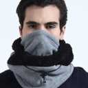 Heat Logic Sherpa Fleece Balaclava and Trapper Hat for Men, Warm Winter Face Mask for Adult, Face Cover Winter Hat (Grey)