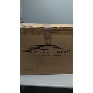 Car Seat Cover, Seat Covers for Cars, Luxury Faux Leather Waterproof Seat Covers, Car Seat Protector Accessories Universal Fit Most Vehicles GreyWhite Full Set