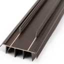 Vinyl Replacement Under Door Seal, Door Bottom with Fins for Exterior Doors, Weather Stripping Door Seal - 36 inches (Brown)