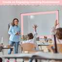 30 Pcs Magnetic Borders for Classroom Whiteboard - Light Pink Magnetic Bulletin Board Border Set - Scalloped Chalkboard Border Strips for Teachers, Parents, DIY Home,School & Office Decoration
