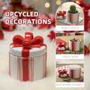 Christmas Scented Candle with Lid, Natural Candles for Home Scented, Premium Natural Bow Shaped Candles with Cotton Wick for Xmas Holiday Party Supplies (5 OZ)