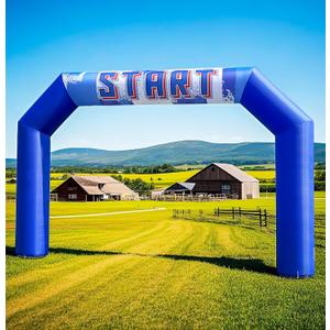 OZIS 20Ft Inflatable Arch Inflatable Start Finish Line Arch with Blower,Outdoor Inflatable Archway for Party,5K Race,Advertising Commerce,School Sport Blue