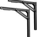 EVERHANGER 18 inch Folding Shelf Brackets for Garage, Heavy Duty Collapsible Shelf Bracket Steel Wall Mounted Table Brackets (Pack of 2, No Board)