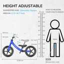 Umatoll Toddler Balance Bike 2 Year Old, Kids Bike Toy for 18 Months to 5 Years Old, Tool-Free Adjustment, Birthday Gifts for 2-3 Boys Girls, No Pedal