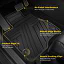 Multi-Color Custom Fit Floor Mats for Ford Ranger 2019-2023, Armor Black | Fits Ranger SuperCrew Cab 2019-2023, All Weather Anti-Slip Rubber Mats, Waterproof Floor Liners, Full Coverage Protection