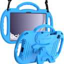 LTROP Case for Samsung Galaxy Tab A9 Plus 2023 11 Inch (Model SM-X210/X216/X218) with Shoulder Strap Handle & Kickstand, Shockproof Bumper Case for Galaxy Tab A9+ Plus 2023 11" - Blue