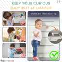 Upgraded Baby Proofing Cabinet Latches for Toddlers - 10 Pcs White Child Proof Cabinet Locks for Child Safety, Easy Set Up Child Locks for Cabinets and Drawers Security for Baby Proof Pantry