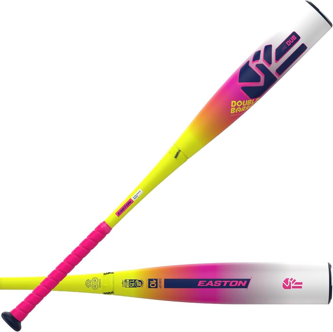 Easton | 2025 | The Dub Baseball Bat | USSSA | -5 / -8 / -10 Drop | 2 3/4" Barrel | 2 Pc. Composite (Yellow / Pink / White)