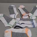 Fruit of the Loom Boys Low Cut Ankle Socks - 10 Pack, Cushioned, Breathable, No Show - Little/Big Boys (Large, White)