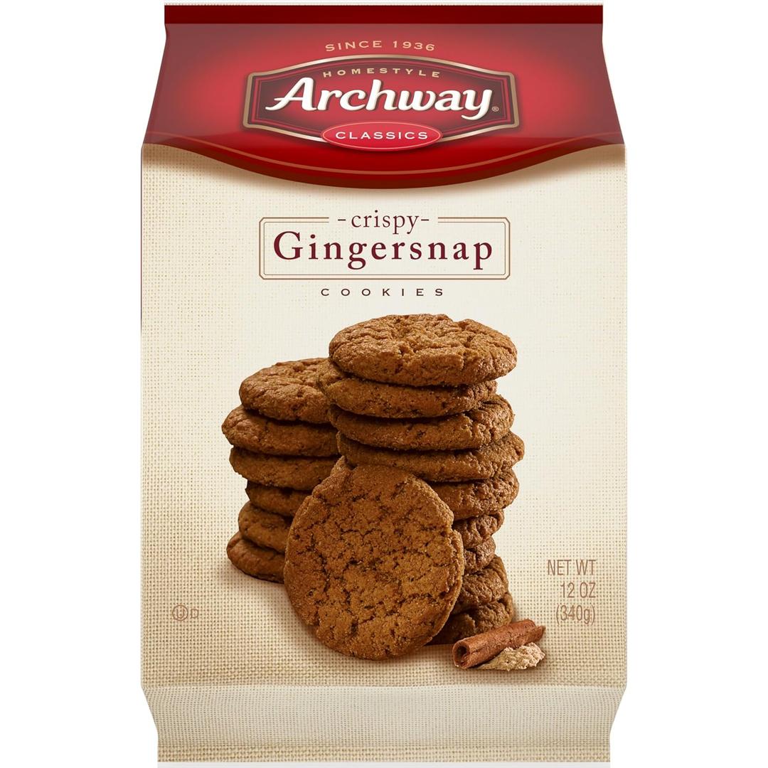 Archway Cookies, Crispy Gingersnaps Cookies, 12 Ounce (EXP 10/25/25)