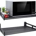 23.5'' x 15'' Microwave Wall Mount, Microwave Shelf Wall Mount for Household and Commercial Microwave, Heavy Duty Wall Shelf for Electric Oven Microwave