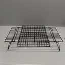 Cooling Rack for Baking 3 Tiers, 16" x 10" Cookie Cooling Wire Rack Stackable Collapsible Nonstick, Stainless Steel Baking Cooking Cooling Racks with Optimum Air Flow, Black