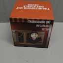 Dazzle Bright 3.5 FT Thanksgiving Inflatable Decorations Outdoor, Turkey Broke Out from Window with Build-in LED, Blow Up Inflatable Decoration for Thanksgiving Party Yard Garden Lawn Decor