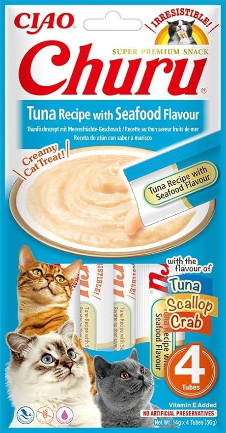 INA Churu Puree S&C Tuna 4pk CARTON 6x2oz (8), BB 03-29-26