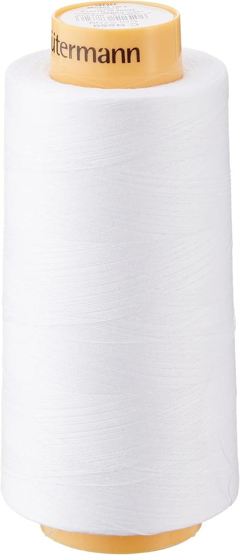 Gutermann 3000C-5709 Natural Cotton Thread Solids, 3281-Yard, White