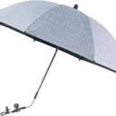 Baby Pram Umbrella with Adjustable Universal Clamp,Children Buggy Sun-Proof Parasol with Clip On UPF 50+ Great for Pushchair,Strollers