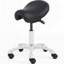 Saddle Stool Rolling Chair, Lash Tech Stool Ergonomic Saddle Chair for Bar Salon Spa Tattoo Makeup Hair Stylists (Black)
