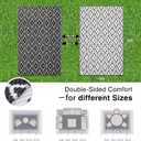 OLANLY Outdoor Rug 5x8 ft Waterproof, Outdoor Plastic Straw Rug with Geometric Pattern Clearance, Reversible RV Mat for Patio, Camping, Balcony, Deck, Backyard, Black & White