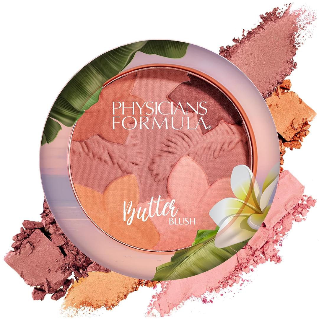 Physicians Formula Matte Monoi Butter Blush Makeup Powder, Mauvy Mattes, Dermatologist Tested