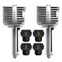 2Pcs 0.4mm Hotend Kit for Bambu Lab A1/A1 Mini, Stainless Steel Integrated Design, High-Precision A1 Nozzle Set with 4 Silicone Socks, Compatible with Bamboo A1 3D Printer, 3D Printer Accessories
