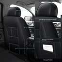RAWAKORW Car Seat Covers Fit for GMC Acadia 7 Seats:2017-2023 Full Set Automotive Seat Covers Waterproof Leather Seat Covers for SUV Auto Seat Protectors(Black)