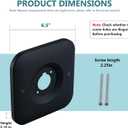 Replacement Escutcheon Plate, Compatible with Moen Genta LX Posi-Temp, for One-Handle Tub and Shower Faucets, Single Metal Square Shower Escutcheon Kit, Matte Black