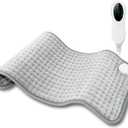 Electric Heating Pad for Period Cramps & Back Pain Relief, Birthday & Mothers Day Gifts for Mom Dad Women Men, Portable Heat Pad for Neck and Shoulders, 10 Heat Settings, ETL Certified, 12"x24"