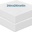 Frienda 2 Pack 4" x 24" x 24"Upholstery High Density Foam Cushion Replacement Square Cut to Size Foam Couch for Chair Couches Padding Shipping Packing DIY Cosplay Projects(White)