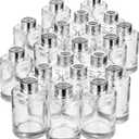 Set of 20 Reed Diffuser Bottles Empty Glass Diffuser Jars with Caps, 4 Inch High, 120ml Refillable Fragrance Essential Oil Container for Home Bathroom DIY Reed Sets