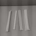 MAITREYA White Taper Candles Conical Stick Candles Spiral Taper Candles-Set of 4 for Decoration Weddings Party Church-Unscented Dripless Candles,10inch(D-White)